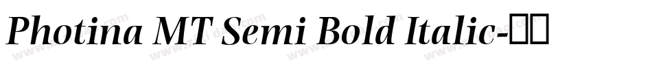 Photina MT Semi Bold Italic字体转换